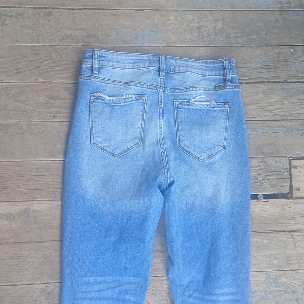 Kancan High-rise Distressed Ripped Ankle Frayed Straight Jeans Size 9/28 - Picture 6 of 6